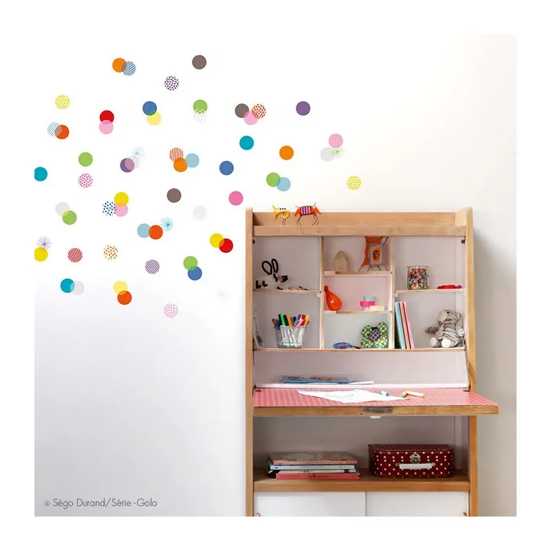 Sticker enfant et bébé Petite lecture, décoration chambre - Série-Golo