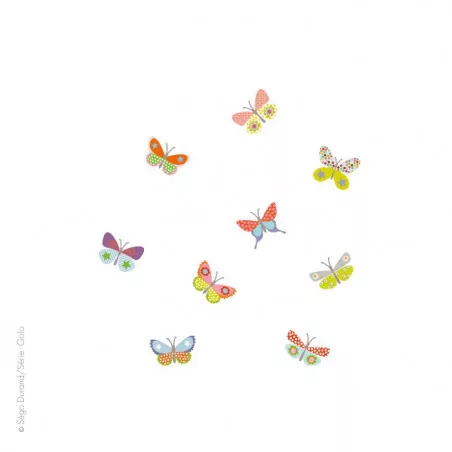 Sticker 9 Papillons Série-Golo