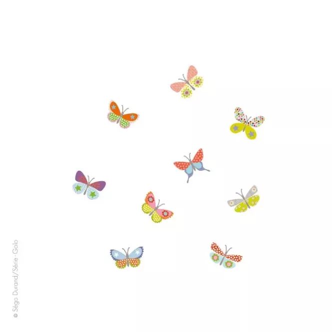 Sticker 9 Papillons Série-Golo