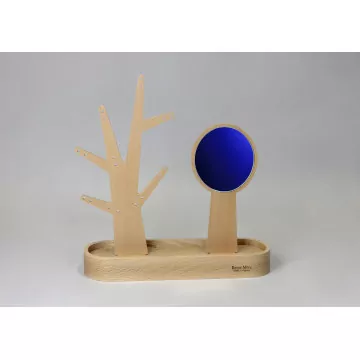 Porte-bijoux et miroir en hêtre Reine Mère