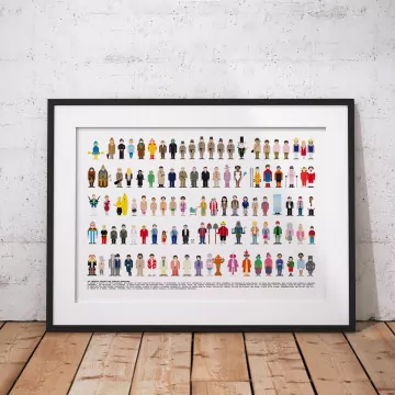 Affiche vestiaire de films célèbres La Majorette à Moustache