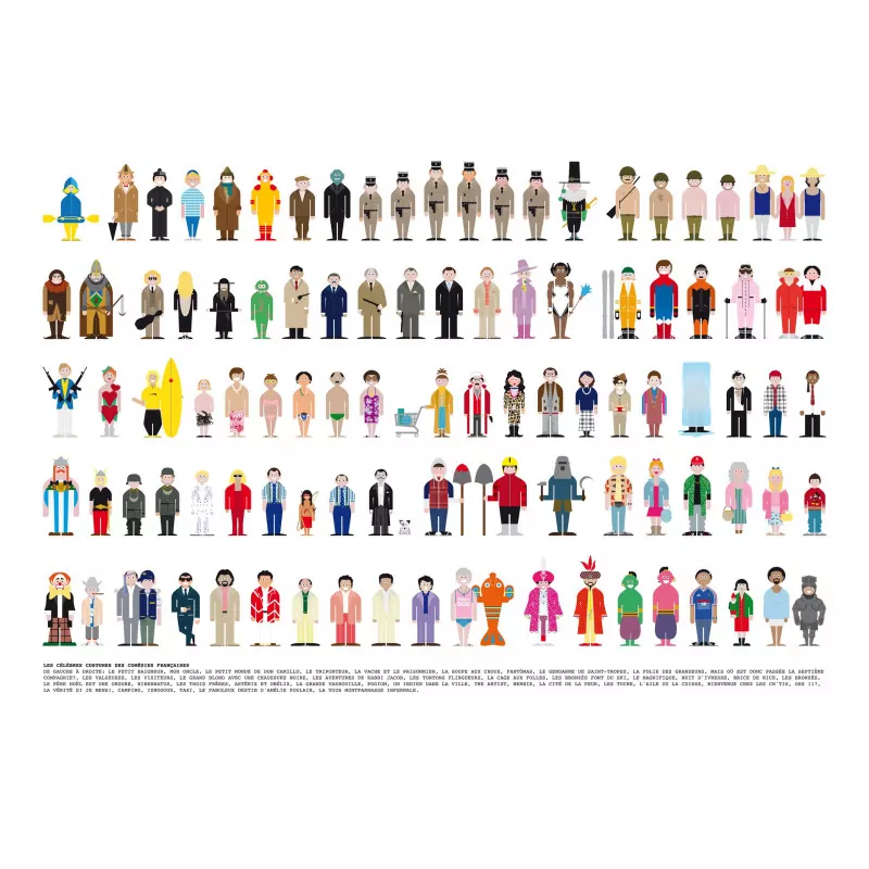 Affiche vestiaire de film célèbre La Majorette à Moustache