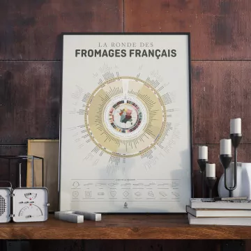 Affiche la ronde des fromages La Majorette de Moustaches