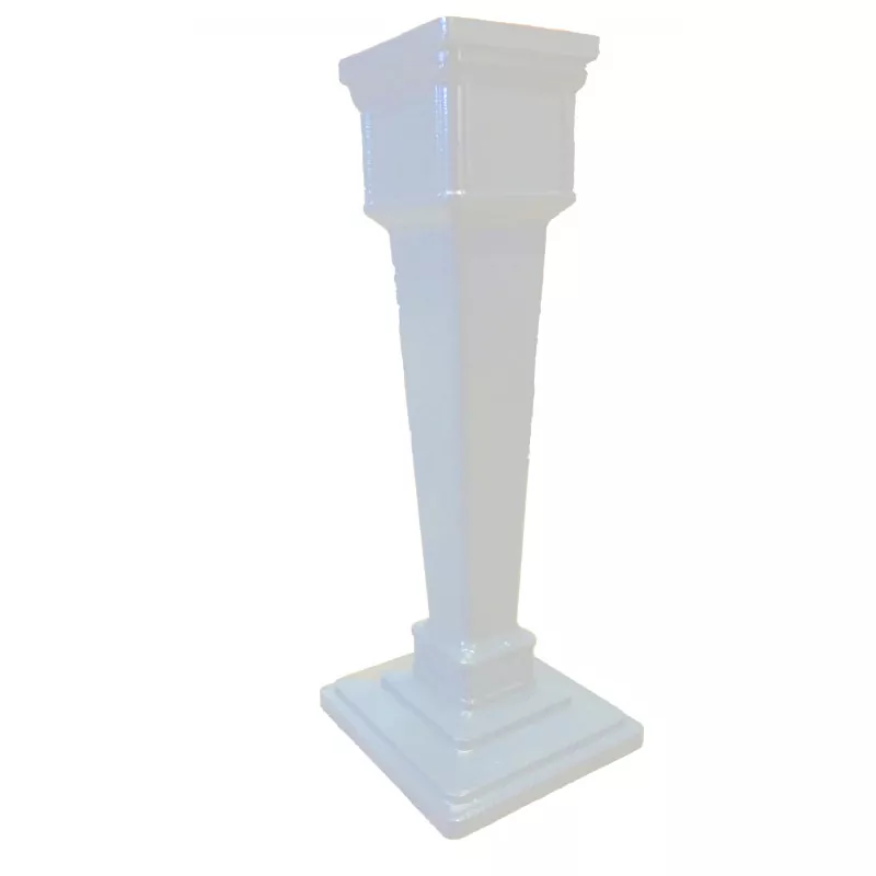 Colonne blanche pour boîte aux lettres 1950 La Boîte Jaune 