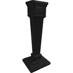 Colonne noire pour boîte aux lettres 1950 La Boîte Jaune