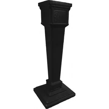 Colonne noire pour boite aux lettres 1950 La Boîte Jaune