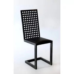 Chaise métal / cuir CLF Création