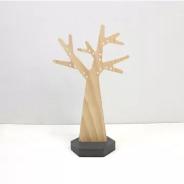 Arbre à boucles d'oreille socle hexagonal Reine Mère