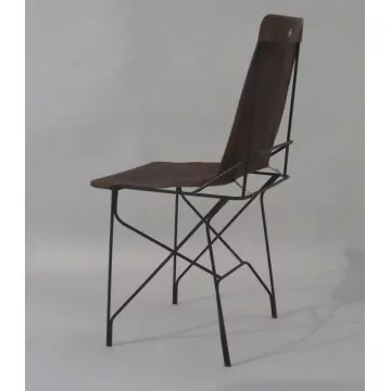 Chaise métal / cuir CHELAN CLF Création