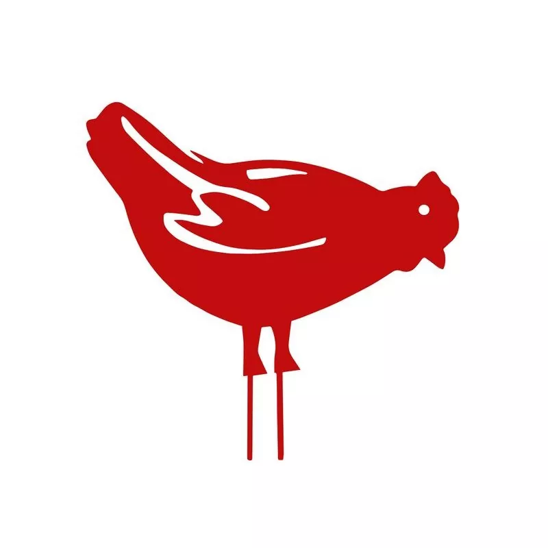 Figurine à piquer Poule rouge Louis Moulin