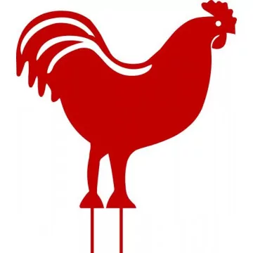 Figurine à piquer Coq Rouge Louis Moulin