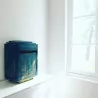 Boîte aux lettres vintage peinte par un artiste - La boîte jaune Boîte aux lettres vintage peinte par un artiste - La boîte jaune