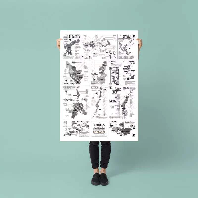 Affiche vignobles Français La majorette à Moustache