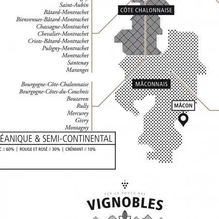 Affiche vins de Bourgogne La majorette à Moustache