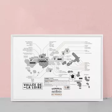 Affiche vins vallée de la Loire La majorette à Moustache