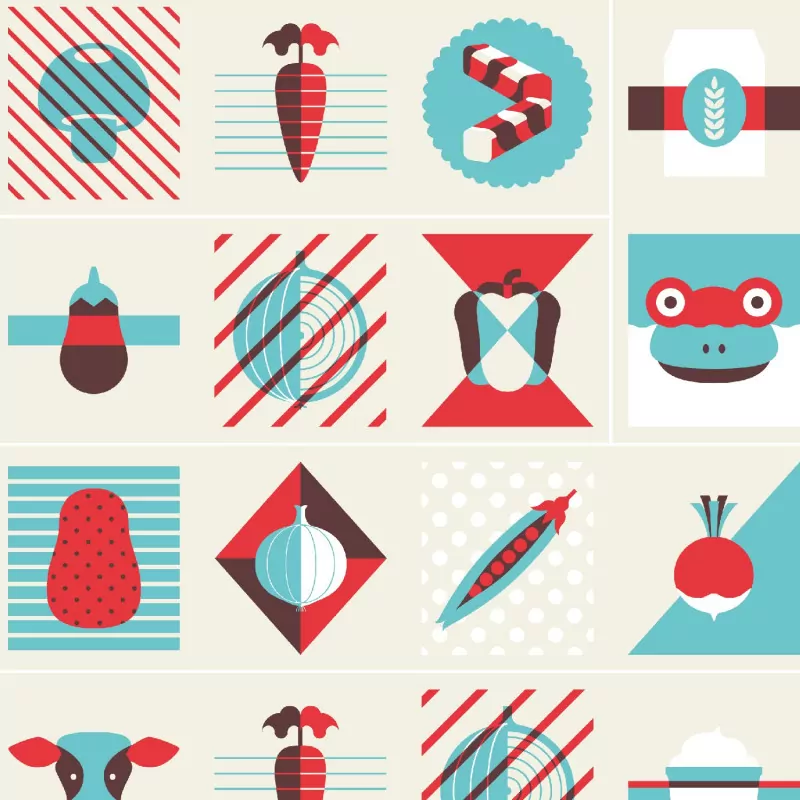 Affiche cuisine Française La Majorette à Moustache