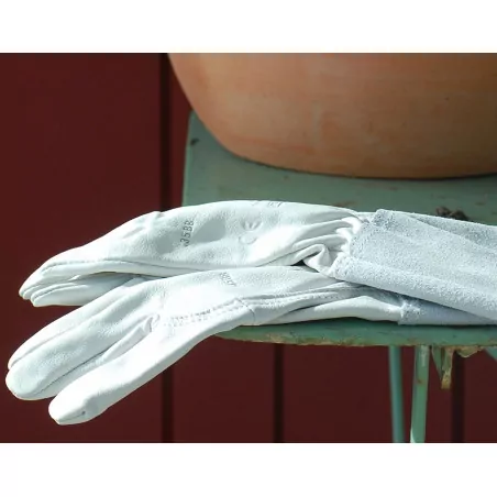 Gants de jardinage en cuir avec manchette Gants de jardinage en cuir avec manchette