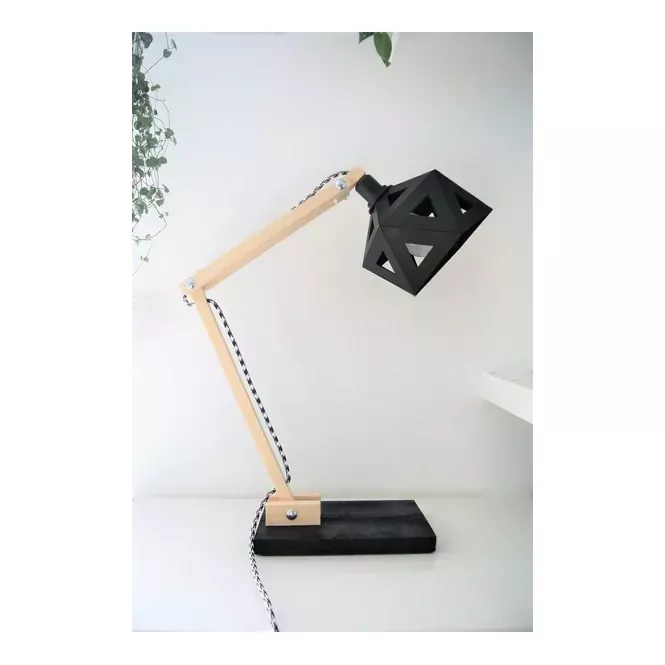 Lampe de bureau origami noire - Leewalia