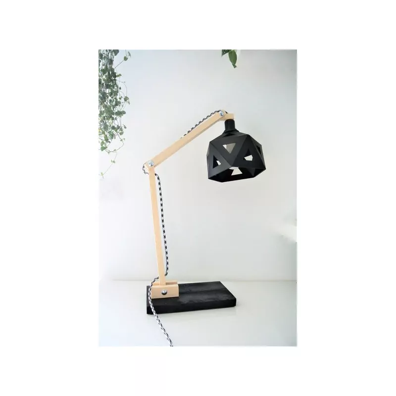 Lampe de bureau origami noire - Leewalia
