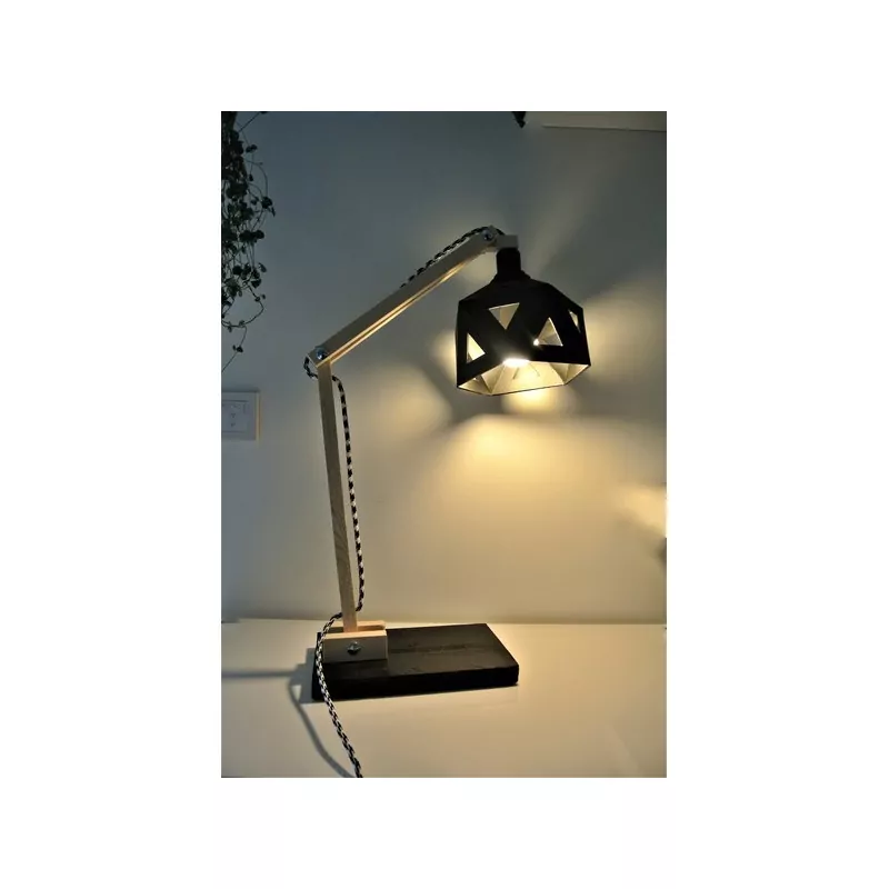 Lampe de bureau origami noire - Leewalia