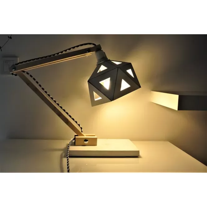 Lampe de bureau origami blanche - Leewalia