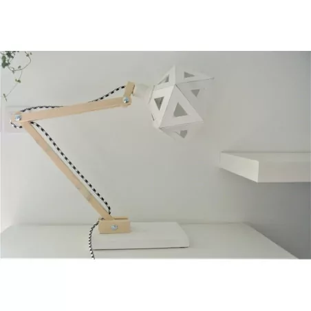 Lampe de bureau origami blanche - Leewalia