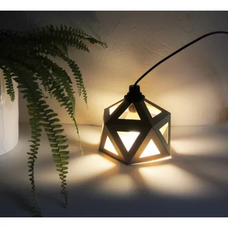Petite lampe origami métallisée - Leewalia
