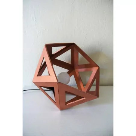 Grande lampe origami cuivre - Leewalia