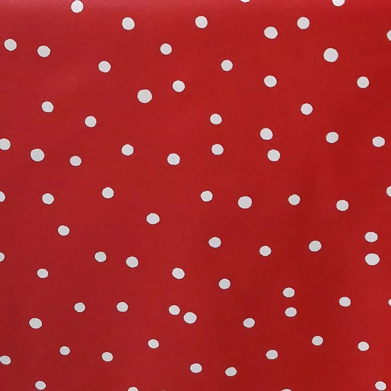 Nappe enduite Confettis Rouge - Fleur de Soleil