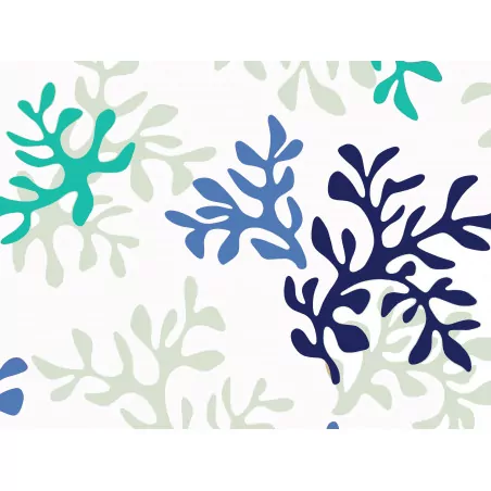 Nappe enduite Corail bleu - Fleur de Soleil