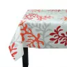 Nappe enduite Corail rouge - Fleur de Soleil Nappe enduite Corail rouge - Fleur de Soleil