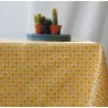 Nappe enduite Mosaïque Jaune Curry - Fleur de Soleil