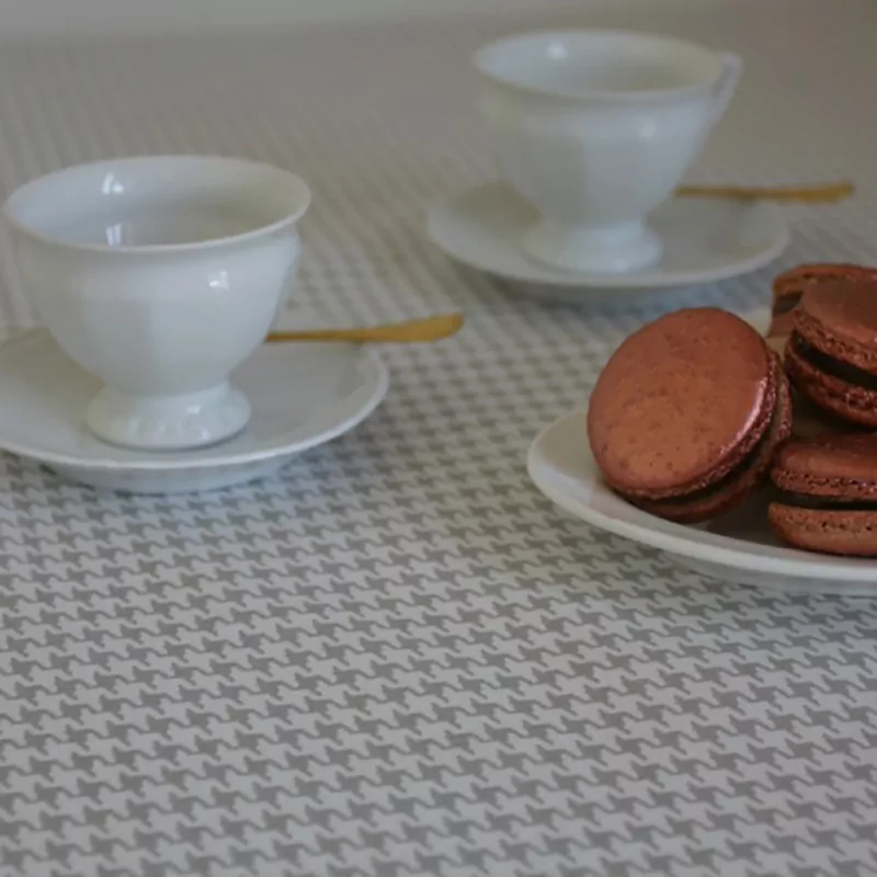 Nappe enduite Pied de Poule gris - Fleur de Soleil