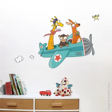 Sticker enfant En roue libre, décoration murale chambre - Série-Golo