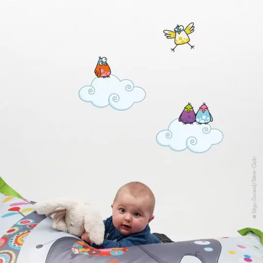 Sticker Ballon piou, déco chambre bébé & enfant - Série-Golo