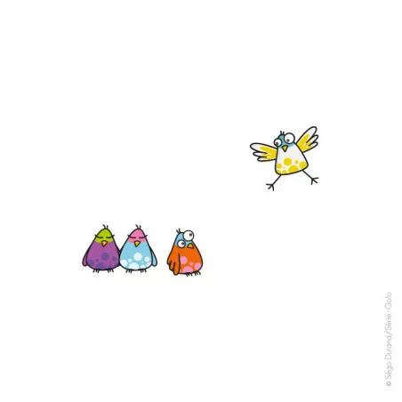 Sticker petits oiseaux - Série-Golo