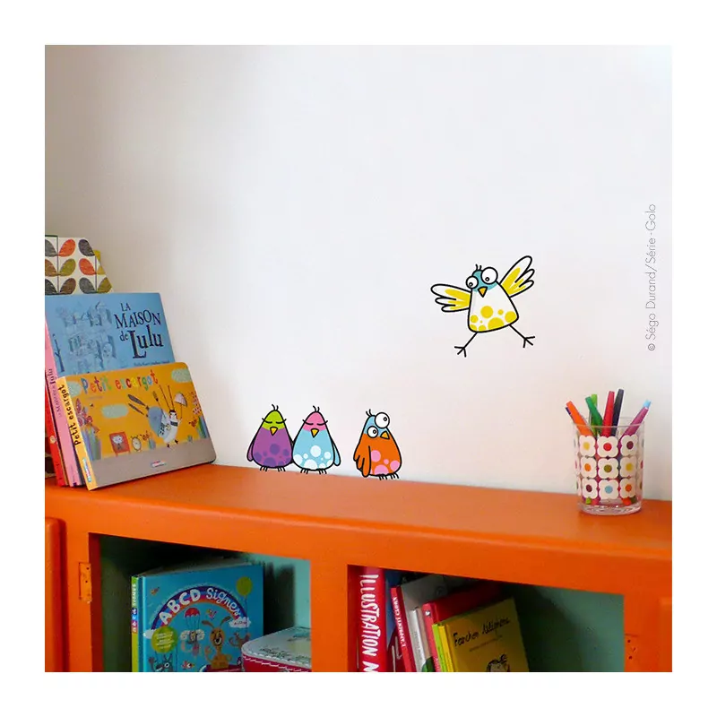 Sticker petits oiseaux - Série-Golo