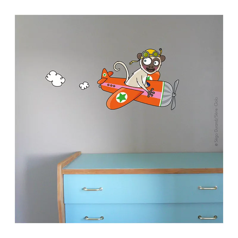 Sticker avion singe - Série-Golo