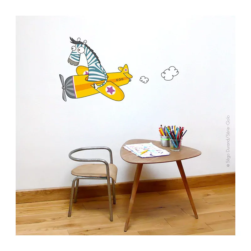 Sticker avion zèbre - Série-Golo