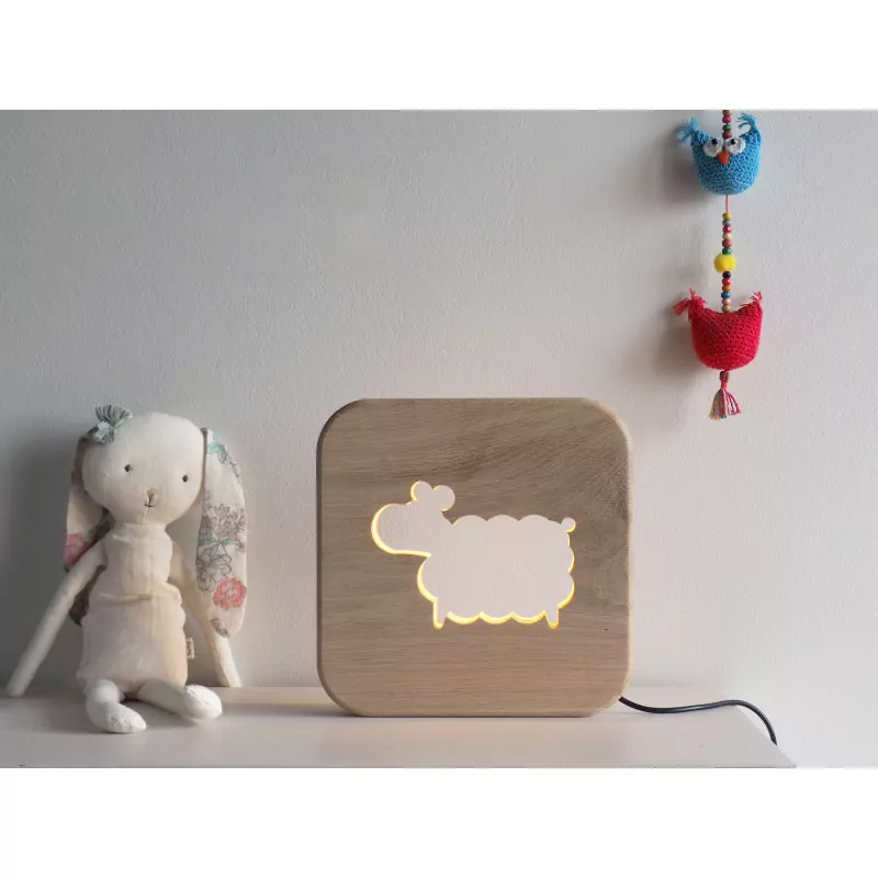 Veilleuse en bois Mouton - Gone's