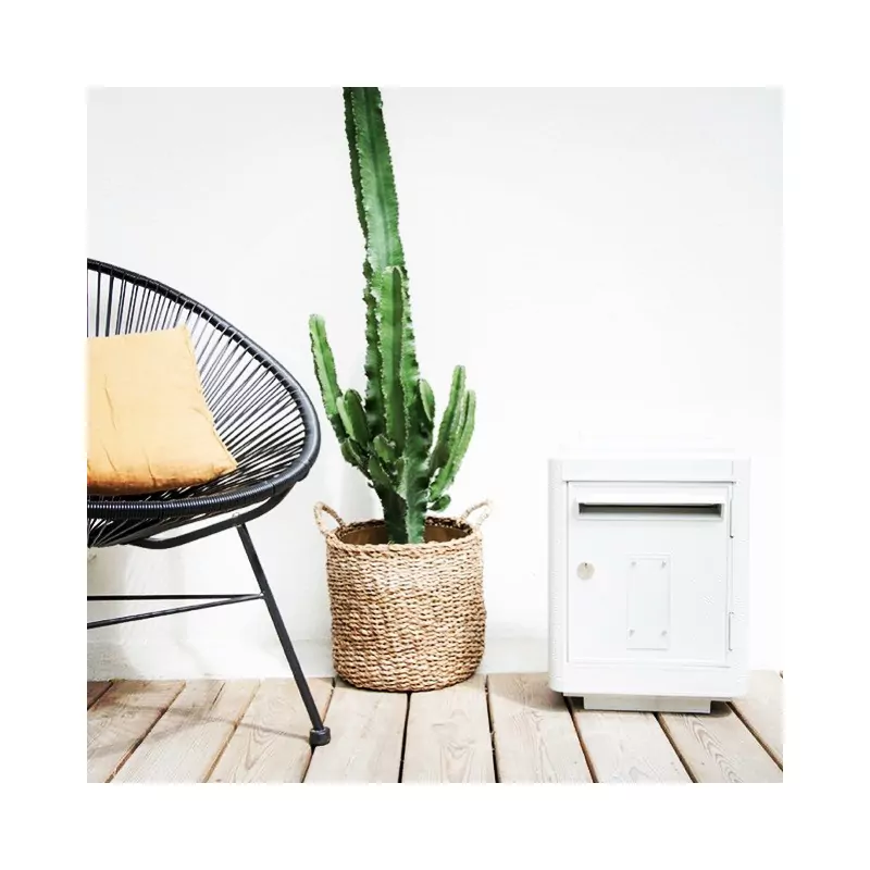 Boîte aux lettres blanche La boîte Jaune