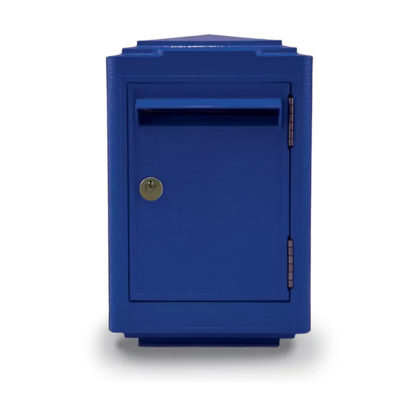 Boîte aux lettre bleue de 1945 par La Boîte Jaune 