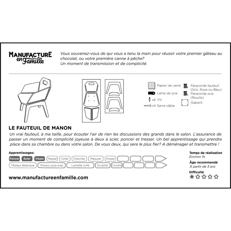 Le fauteuil de Manon - Manufacture en Famille