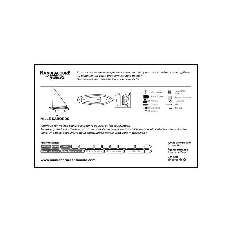 Voilier en bois "Mille Sabords" - Manufacture en Famille