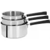 Pack de trois casseroles en inox 16/18/20 cm collection Mutine - Cristel