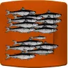 Interrupteurs et prise décorés imprimés sardines