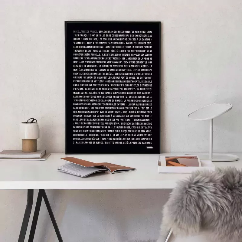 Affiche anecdotes sur la France - Miscellanées