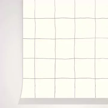 Papier peint carreaux Trame Lait - Season Paper x Heju