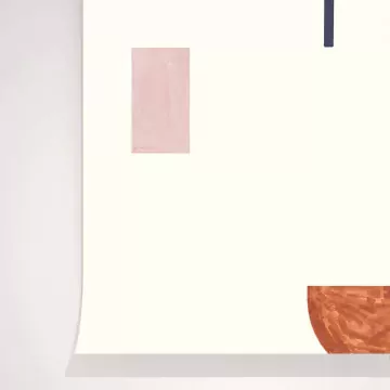 Papier peint Géométrie Cannelle - Season Paper x Heju