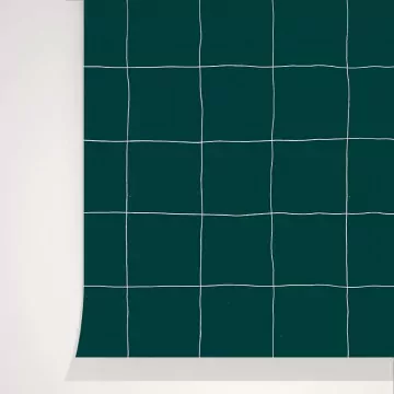 Papier peint carreaux émeraude - Trame Émeraude